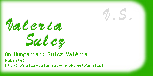 valeria sulcz business card