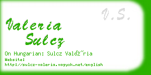 valeria sulcz business card